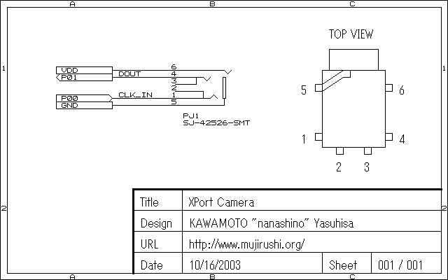 XPortカメラ回路図(10/16/2003版)